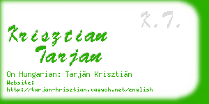 krisztian tarjan business card